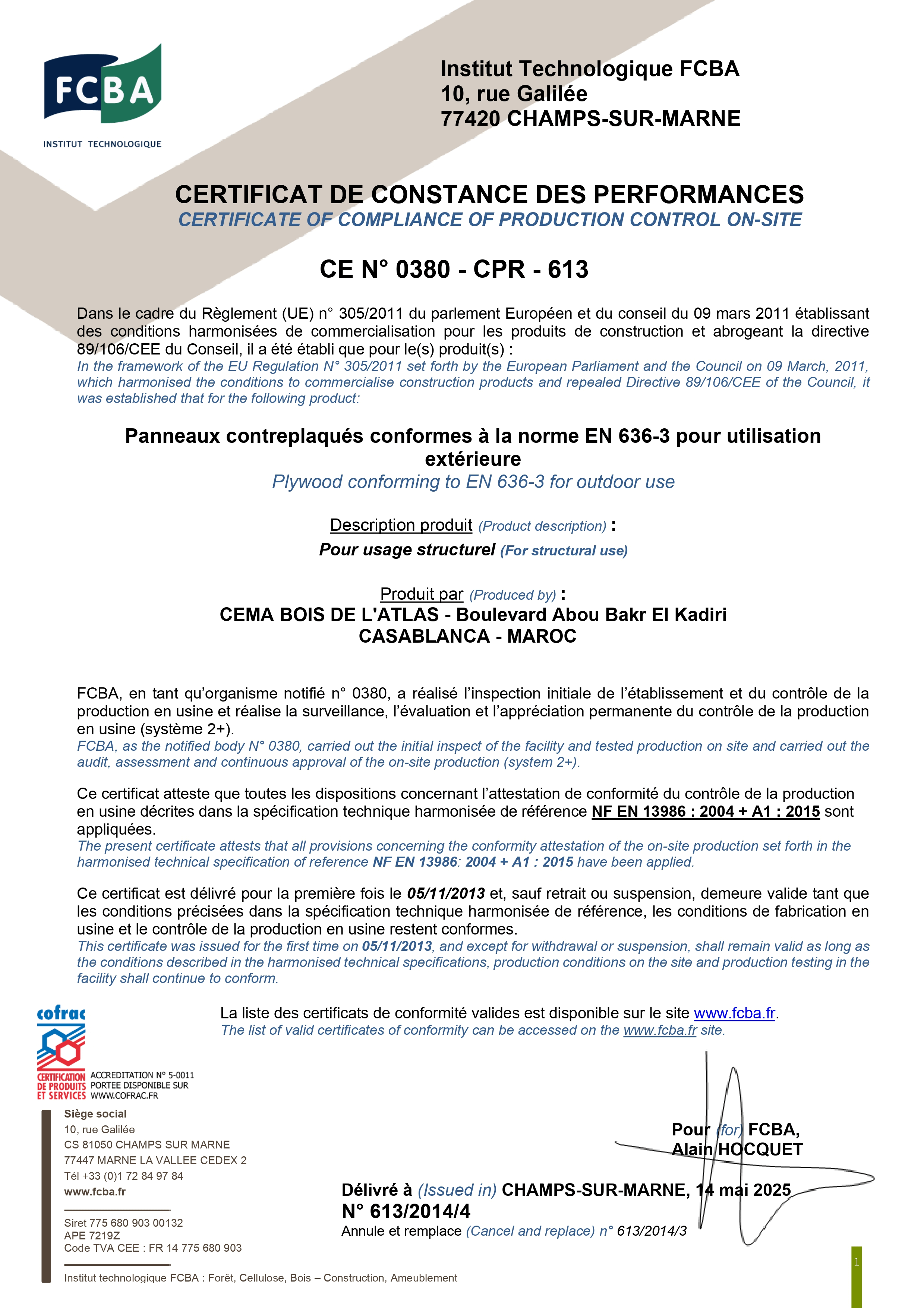 CE2+ cert document